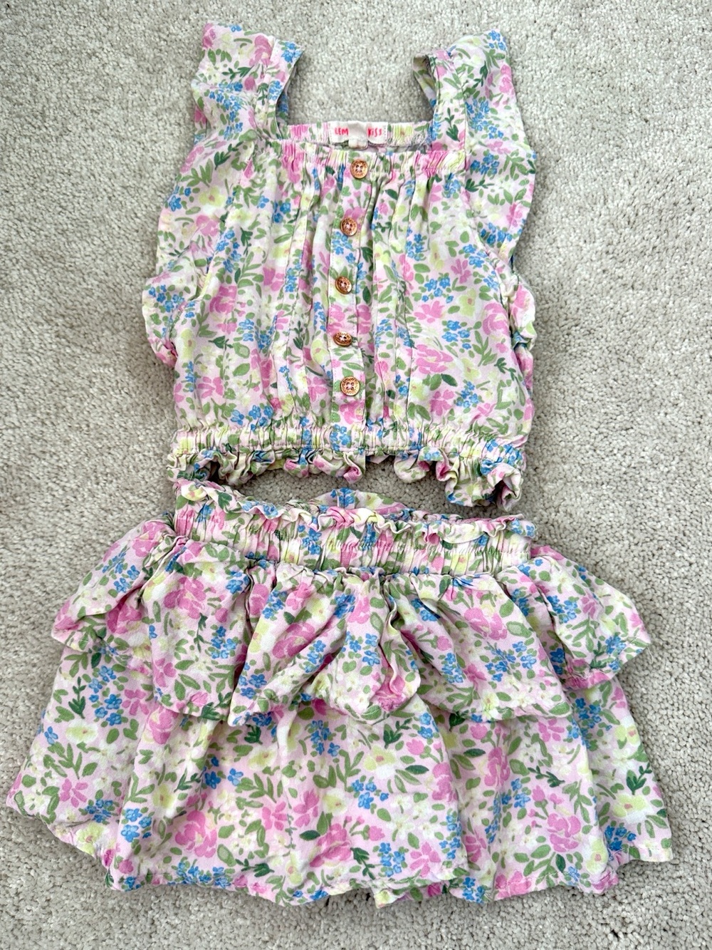 Floral Ruffle Two-Piece Set